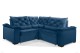 Sofá Retrátil Reclinável BERLIM DE CANTO 2.30 x 2.30 ESTILO ESTOFADOS - França Velusoft COR "AZUL"