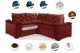 Sofá Retrátil Reclinável BERLIM DE CANTO 2.30 x 2.30 ESTILO ESTOFADOS - França Velusoft COR "VERMELHO"