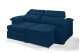 Sofá Retrátil Reclinável DOA 2.20m ESTILO ESTOFADOS - França Velusoft COR "AZUL"