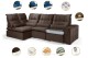 Sofá Retrátil Reclinável ELLOA DE CANTO COM CHAISE 3.05 x 1.80m ESTILO ESTOFADOS - Inca Velusoft COR "MARROM" Sofá Retrátil Reclinável ELLOA DE CANTO COM CHAISE 3.05 x 1.80m ESTILO ESTOFADOS - Inca Velusoft COR "MARROM"