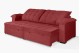 Sofá Retrátil e Reclinável 2,10m Canadá ESTILO ESTOFADOS - Sude Veludo cor "Vermelho"