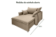 Poltrona Sofá Cama Valence Premium 90cm SoftGel 33 - Linho - Marrom