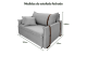 Poltrona Sofá Cama Valence Premium 120cm SoftGel D33  Linho Cinza Claro
