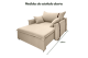 Poltrona Sofá Cama Valence Premium 120cm SoftGel D33  Linho Bege