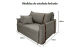 Poltrona Sofá Cama Valence Premium 120cm SoftGel D33  Linho Cinza