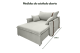 Poltrona Sofá Cama Valence Premium 130cm SoftGel D33  Linho Palha