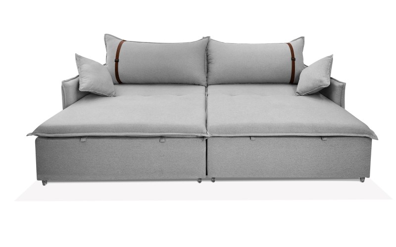 Sofá Valence Slim sem Caixa Premium 2.00m SoftGel 33  Linho Cinza Claro