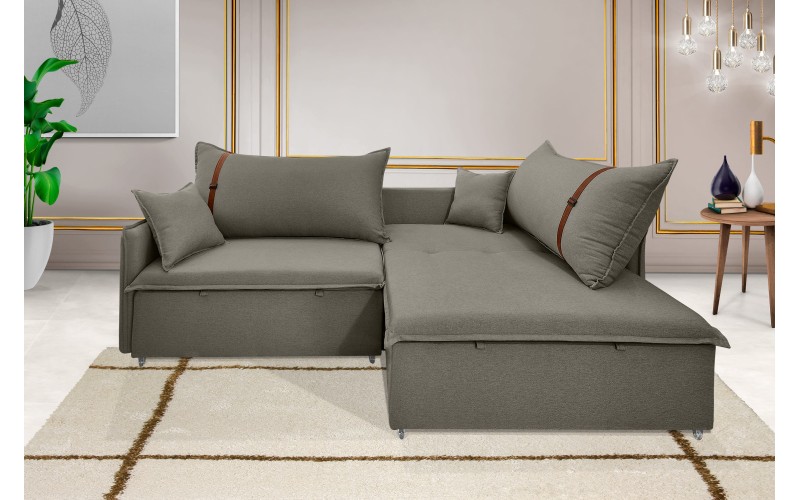 Sofá Valence Slim sem Caixa Premium 2.40m SoftGel 33  Linho Cinza