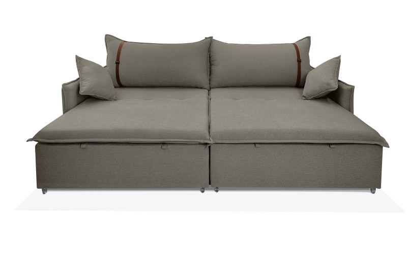 Sofá Valence Slim sem Caixa Premium 2.40m SoftGel 33  Linho Cinza