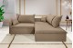 Sofá Valence Slim sem Caixa Premium 2.00m SoftGel 33  Linho Marrom