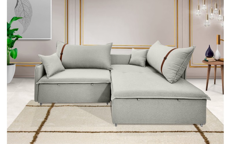 Sofá Valence Slim sem Caixa Premium 2.20m SoftGel 33  Linho Palha