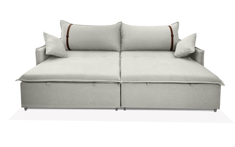 Sofá Valence Slim sem Caixa Premium 2.20m SoftGel 33  Linho Palha